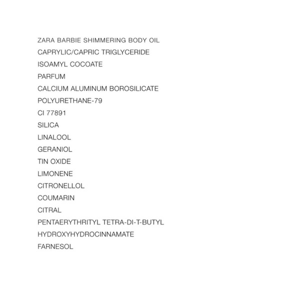 LAST ONE BARBIE AND ZARA SHIMMERING BODY OIL - Picture 2 of 4